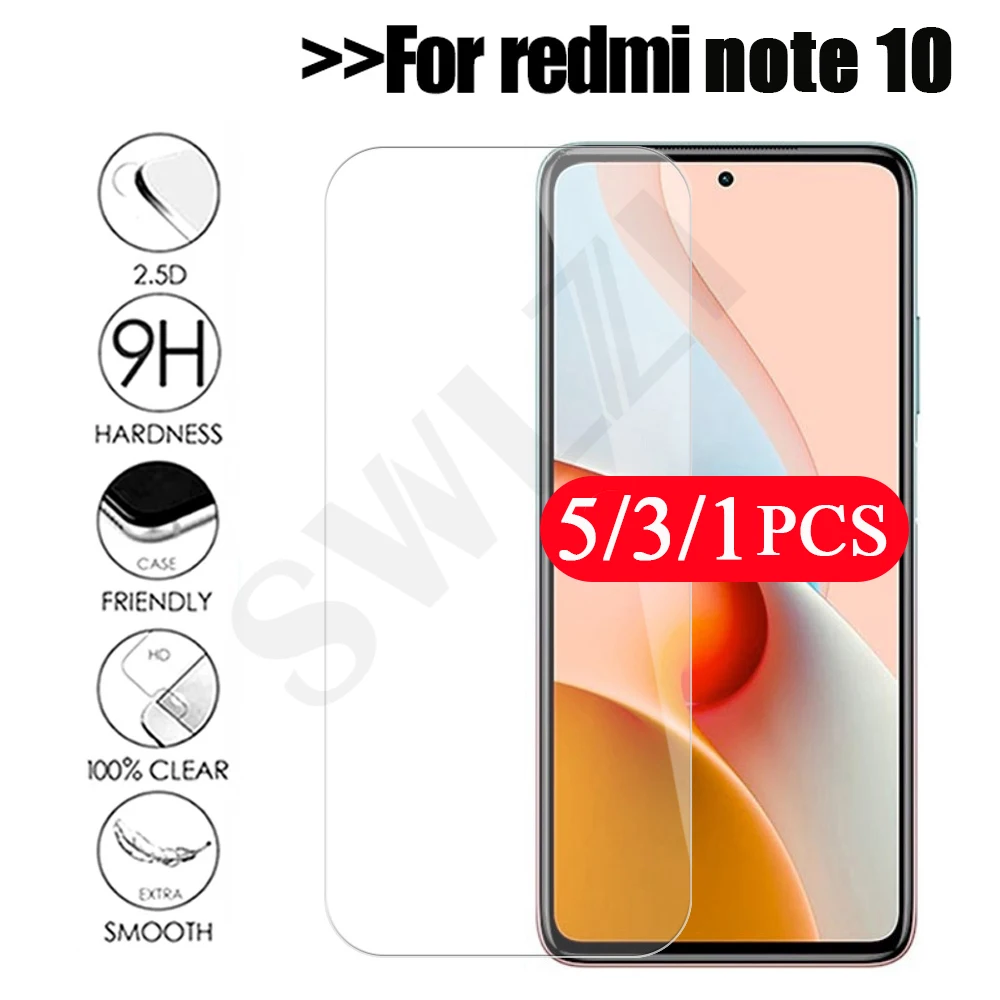 5/3/1Pcs for Xiaomi redmi note 10 10s 9 pro Max 9s 9T 8 2021 POCO F3 GT F2 X3 M3 M2 tempered glass Film phone screen protector