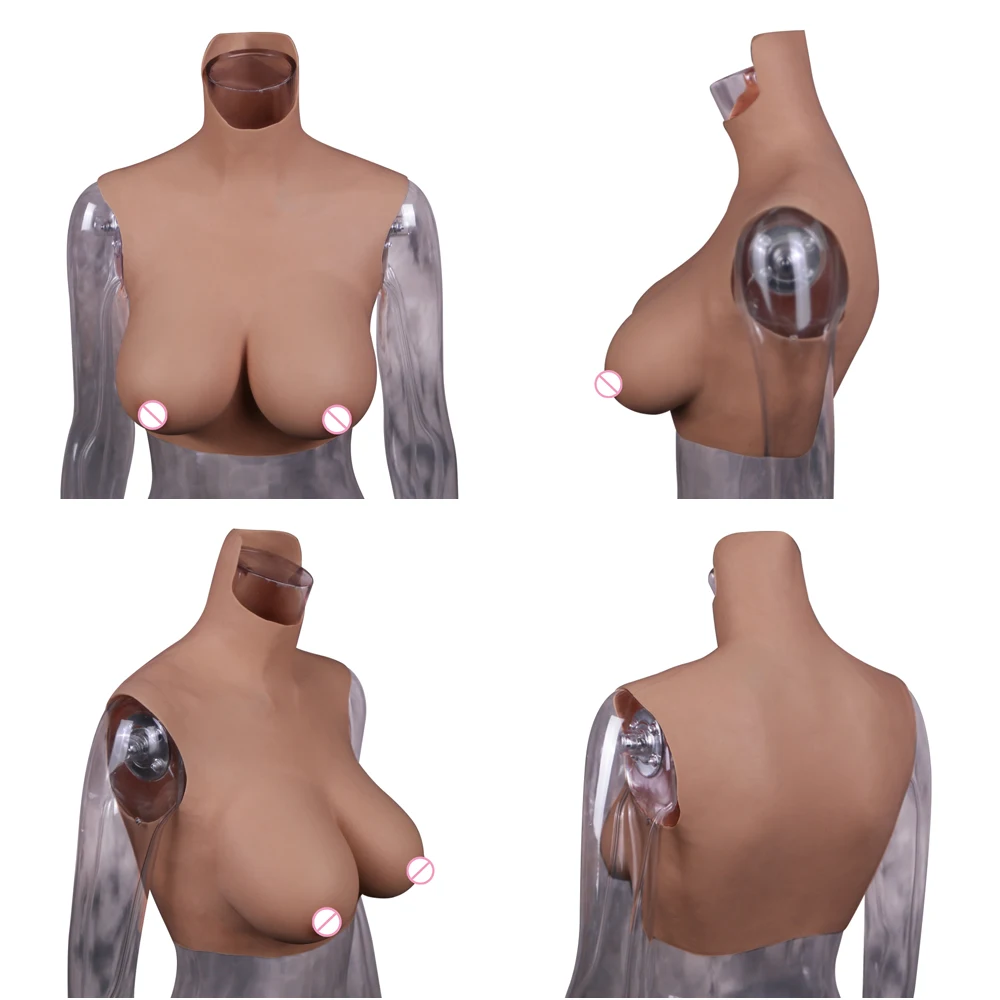 Eyung 6th Generation Mastectomy Breast No Oil Crossdresser Silicone Breast Fake Boobs Bust Tits For Drag Queen Sissy Anime Cos