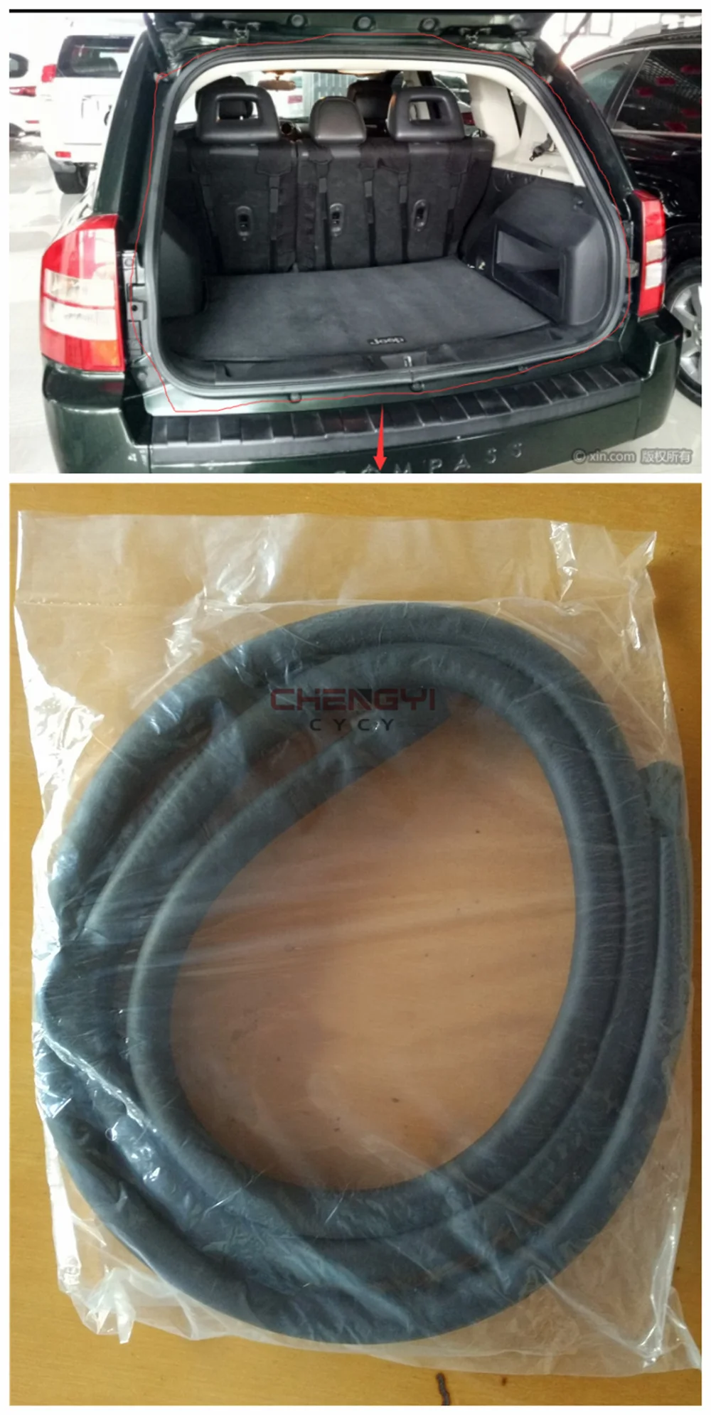 

Door Rubber Seal Doorpost Rubber Strip For Jeep Compass MK 68184800AD