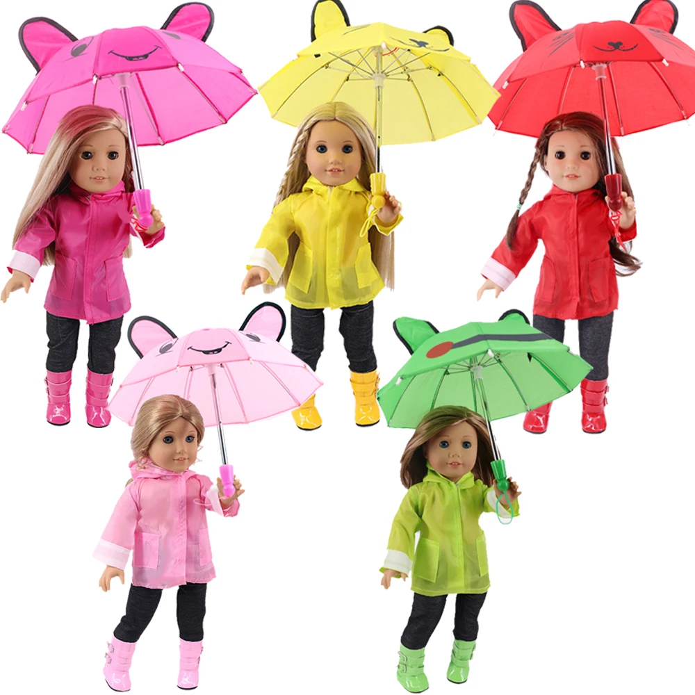 Raincoat Rainboots Umbrella,High Quality Solid Socks Fit For18 Inch Girl Doll Shoes 43 Cm Reborn Baby,Doll Clothes,DIY Play Toys