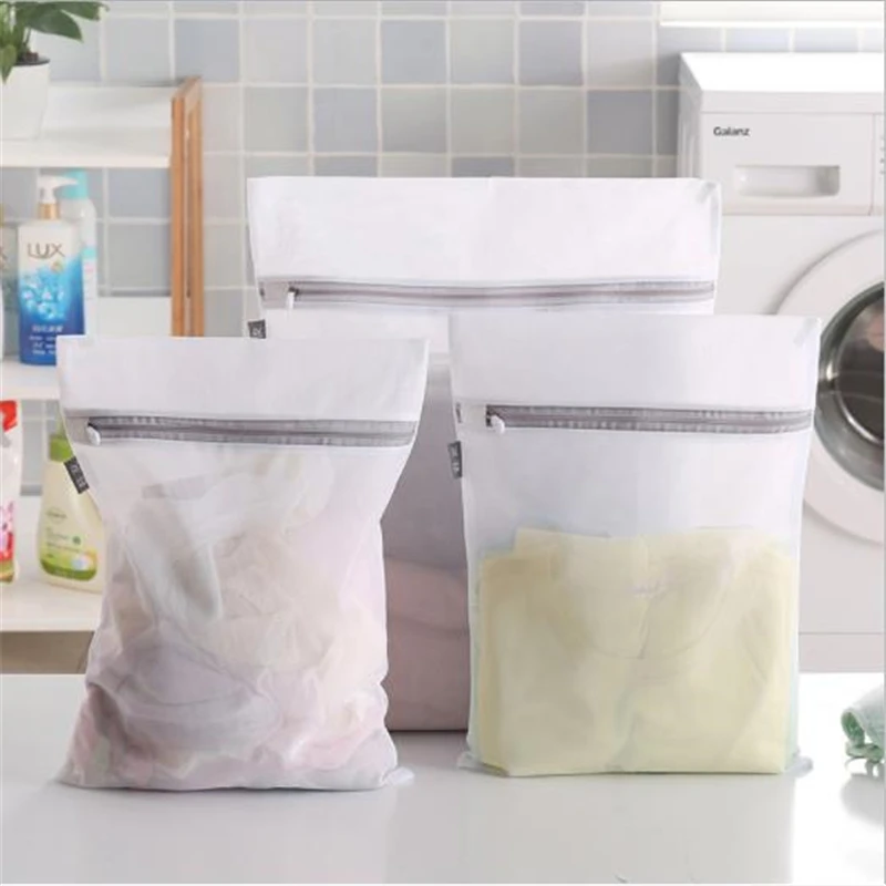 3 Size Washable Zipper Storage Bag Clothing Classification Organizer Clothes Storage Pouch Travel Accessories Net Mesh Pocket