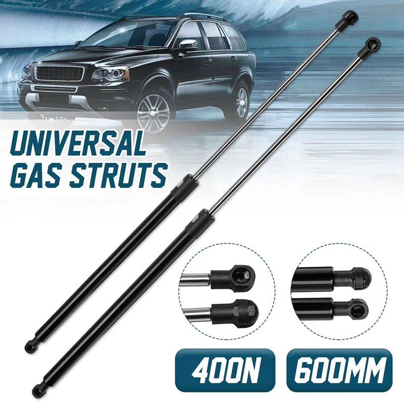 2X Universal 600mm 400N Car Front Hood Cover Struts Rear Trunk Tailgate Boot Shock Lift Strut Support Bar Gas Spring