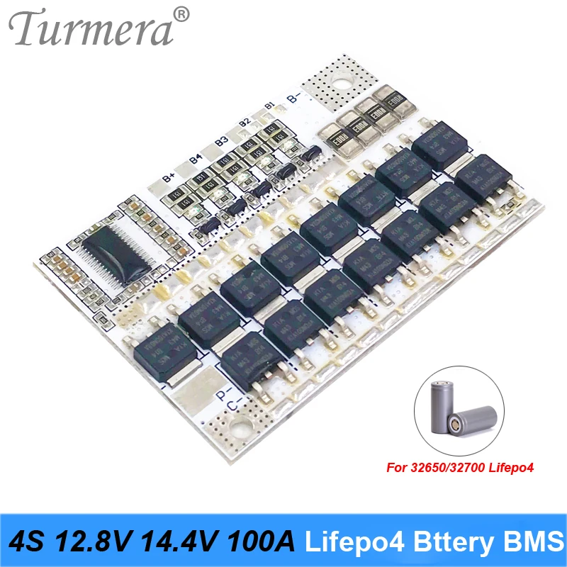 Lifepo4 4S 100A 12,8 V 14,4 V 32650 32700 Wyważenie akumulatora BMS do łodzi elektrycznej Zasilanie nieprzerwane 12 V Akumulator samochodowy Turmera