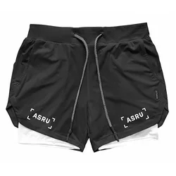 ASRV Men's Summer Quick Dry Running 2 in 1 Shorts Sports Jogger Short Pants Male Gym Fitness Training Sweatpants Plus Size M-5XL