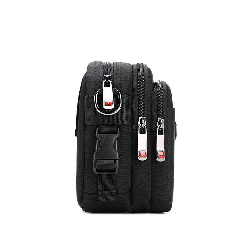 Jangear homens bolsa de ombro ocasional mensageiro sacos à prova dwaterproof água homem bolsa zíper crossbody pode usar um cinto multi-purpose mini cinto saco