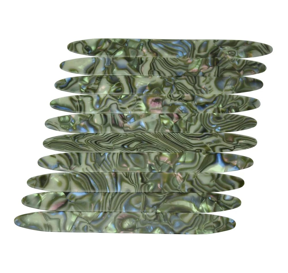 10Pcs Medium 0.71mm OUD Picks Celluloid Picks Plectrums Strips For Oud Ud Reeshe Abalone