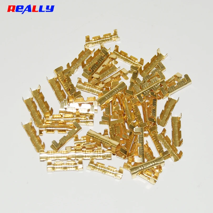 100Pcs U Shape Copper Ring Terminals Non-Insulated Car And Motorcycle Cable Wire Butt Splice Crimp Connectors DJ454A/B/C 453 452