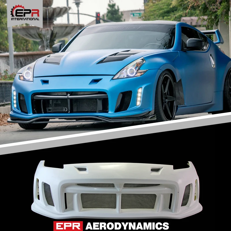 

FRP Front Bumper for Nissan 370Z Z34 VRS Style Fiber Glass Body Kit Auto Tuning Part for Z34 370Z Repalcement Bumper(09 Onwards)