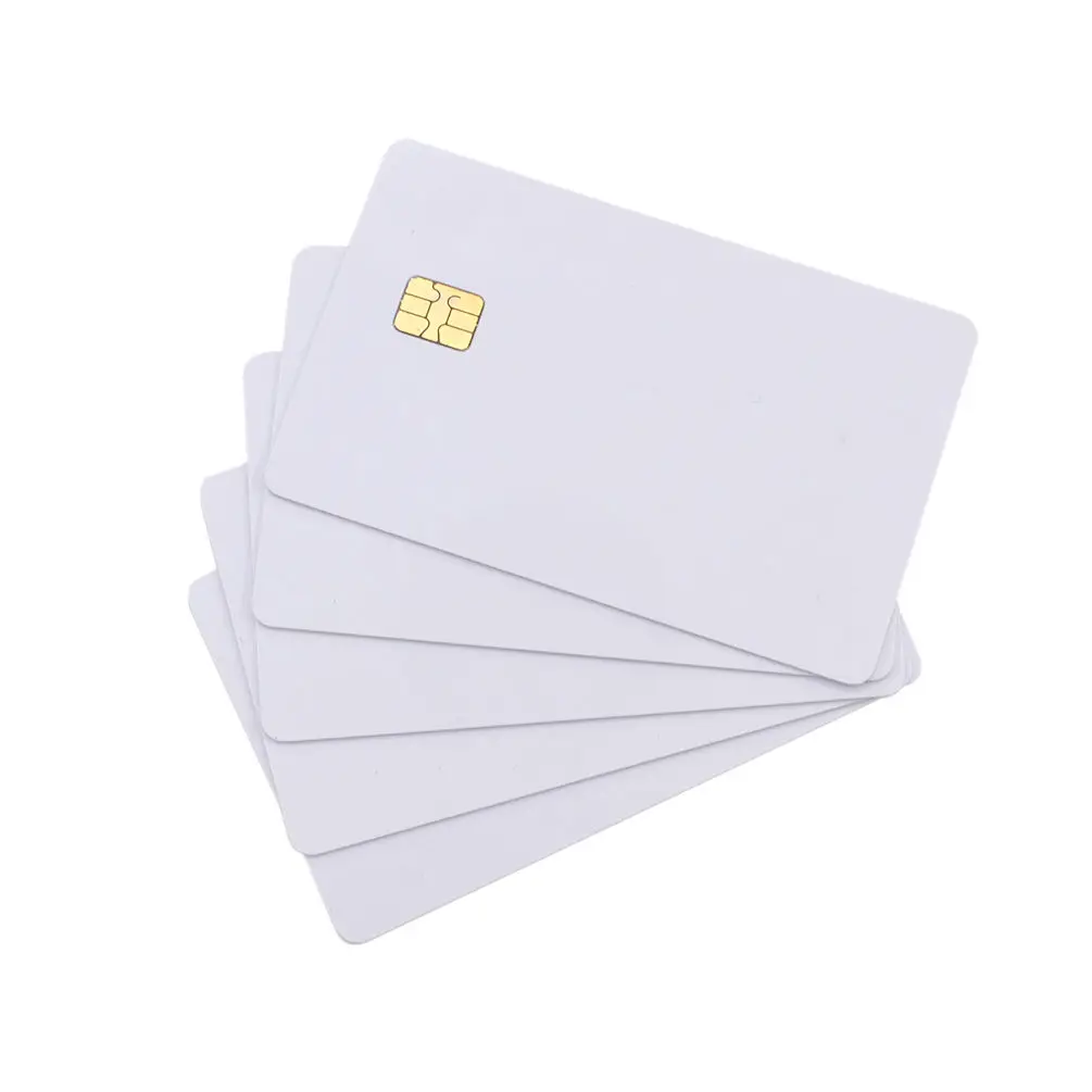 10Pcs White Contact SLE4442 Chip Smart IC Blank PVC Card With SLE4442 Chip Blank Smart Card Contact IC Card Safety RFID Contact