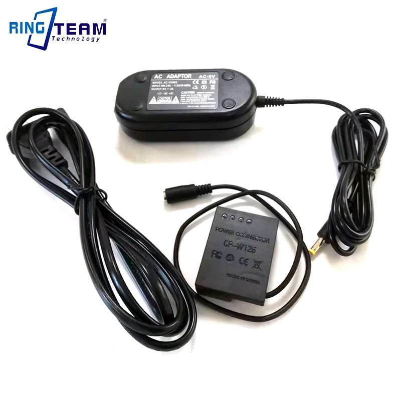 Adaptador de Energia AC AC-9V CP-W126 para Fujifilm Câmeras X-H1 X A1 A2 E1 E2 Pro1 T1 T10 T20 T30 FinePix HS30 HS33 HS35 HS50 EXR