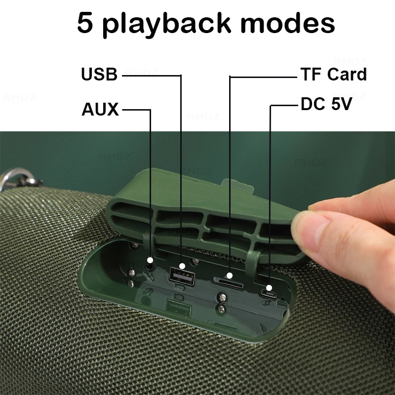 50W Bluetooth ลำโพง Super Bass แบบพกพาคอลัมน์ไร้สาย HIFI สเตอริโอซับวูฟเฟอร์กล่องดนตรีเครื่องเล่น4400MAh แบตเตอรี่