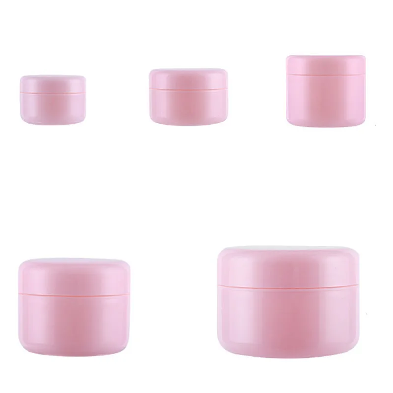 Tarros de maquillaje vacíos, botellas de muestra recargables, loción, crema facial de viaje, contenedor de cosmético blanco, 10g/20g/30g/50g/100g,