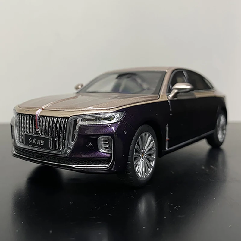 1:32 sound and light pull back Hongqi H9 car model car fine version children's toy Hongqi h9 car model