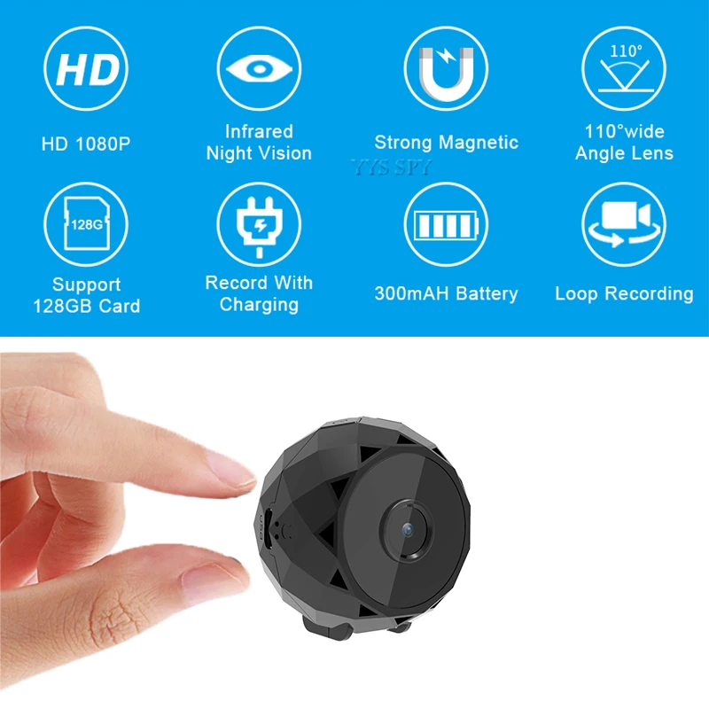 Mini Camera 1080P Magnetic Micro Cam Night Vision Motion Sensor Video Recorder Camaras Espias Escondidas Support Hidden TF Card