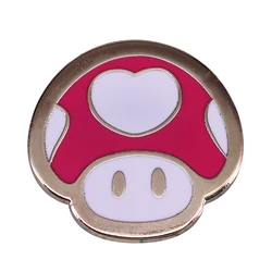 Heart shroom pin Princess Peach fan cute fantastic addition