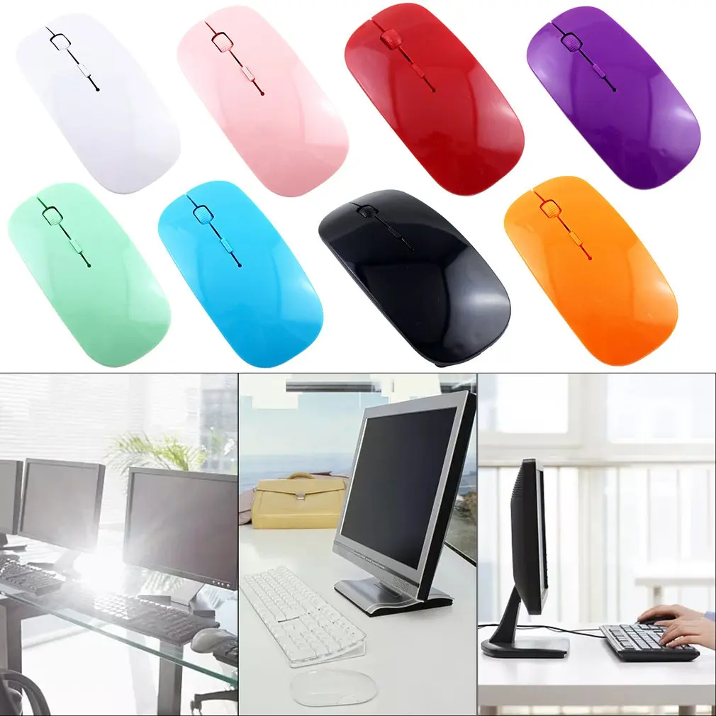 Wireless Mouse Ultra Thin Silent USB Optical Mice 2.4GHz Computer 1600 DPI Wireless Mouse For PC Laptop