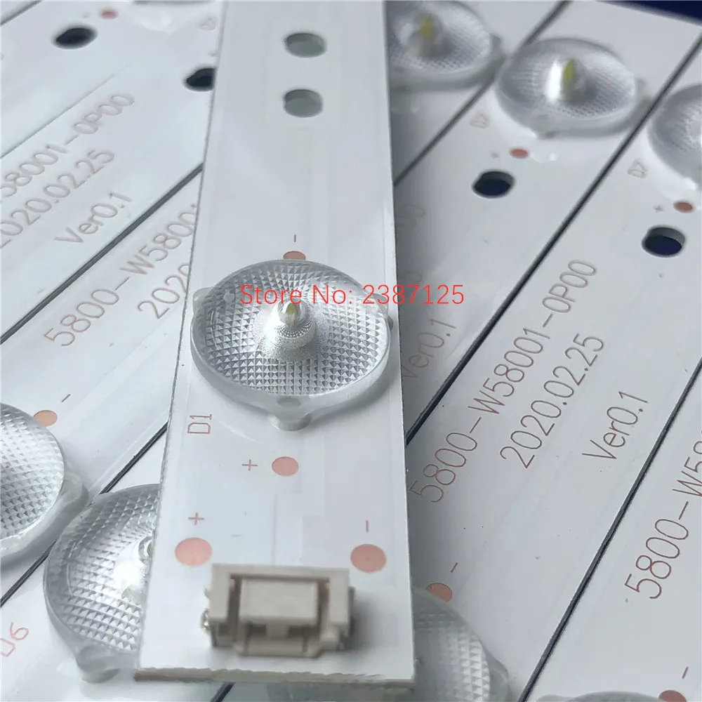 14PCS 579mm LED Strip 7lamps 5800-W58002-0P00 5800-W58001-0P00 5800-W58002-0P30 For 58V6 58M6 58E360 58E6000 58E6100 LED-58B700S