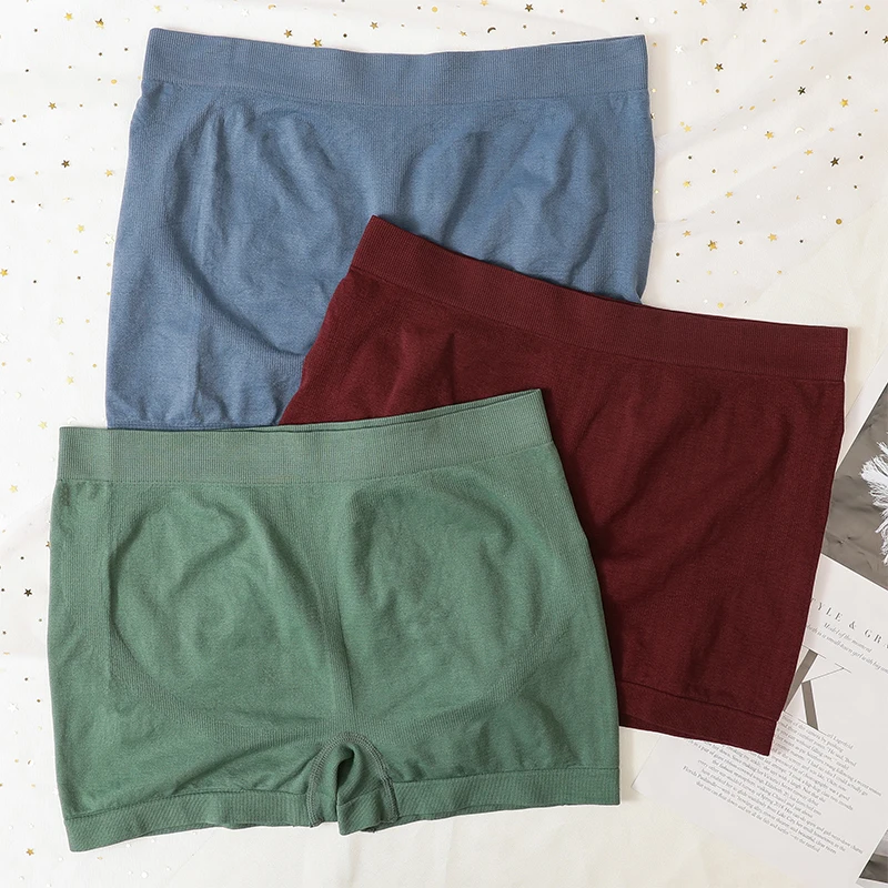 Pantaloncini a vita alta pantaloni corti di sicurezza da donna intimo senza cuciture elasticizzato abbigliamento sportivo mutandine Boxer femminile