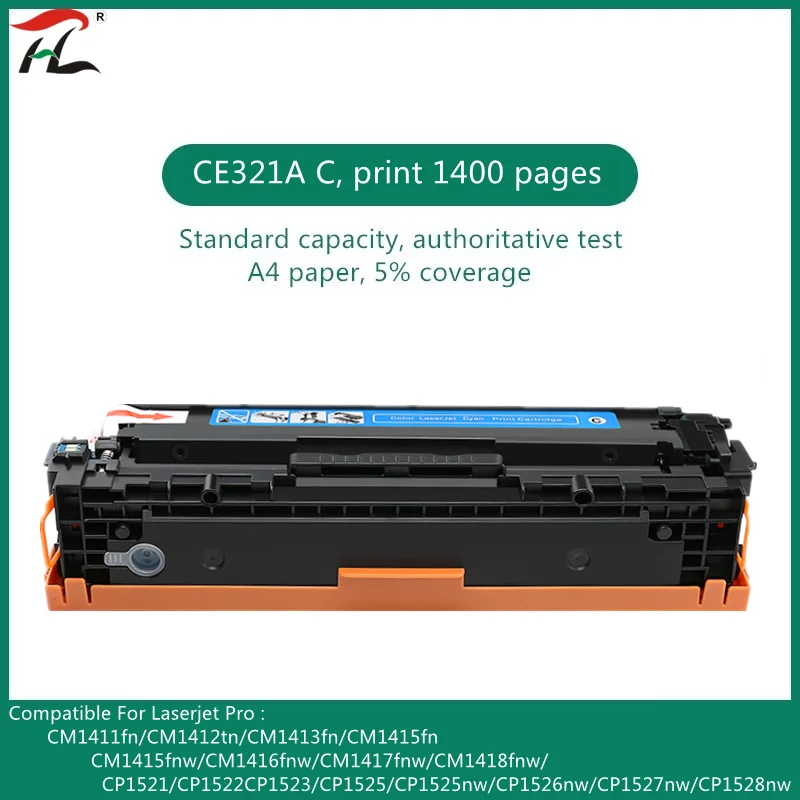 YI LE CAI compatible 128A toner cartridge 320a ce320 CE320A CE321A CE322A CE323A for HP LaserJet CP1525n/CP1525nw;Pro CM1415