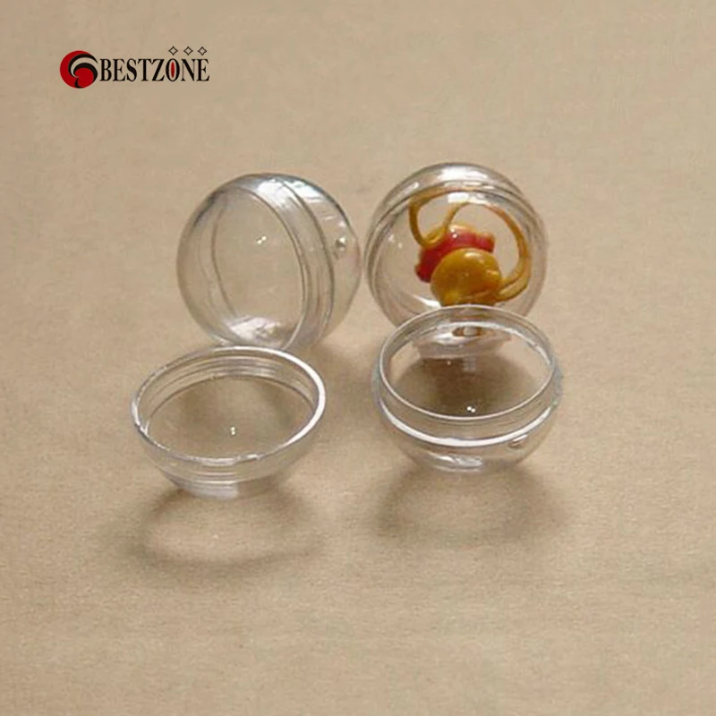 200Pcs/Lot 1.1Inch 28MM Diameter Full Transparent Toy Capsules Plastic PS Eggshell Empty Container Beautiful Balls Gift