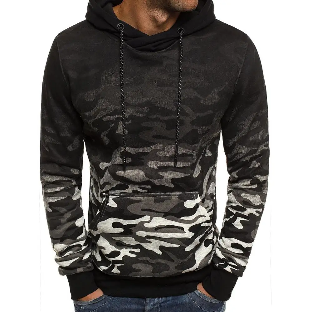 

New Classic Gradient Camouflage Hooded Sportwear Casual Men's Hoodies Sweatshirts Youth Hoody Jersey Trendy Streetwear Pullover