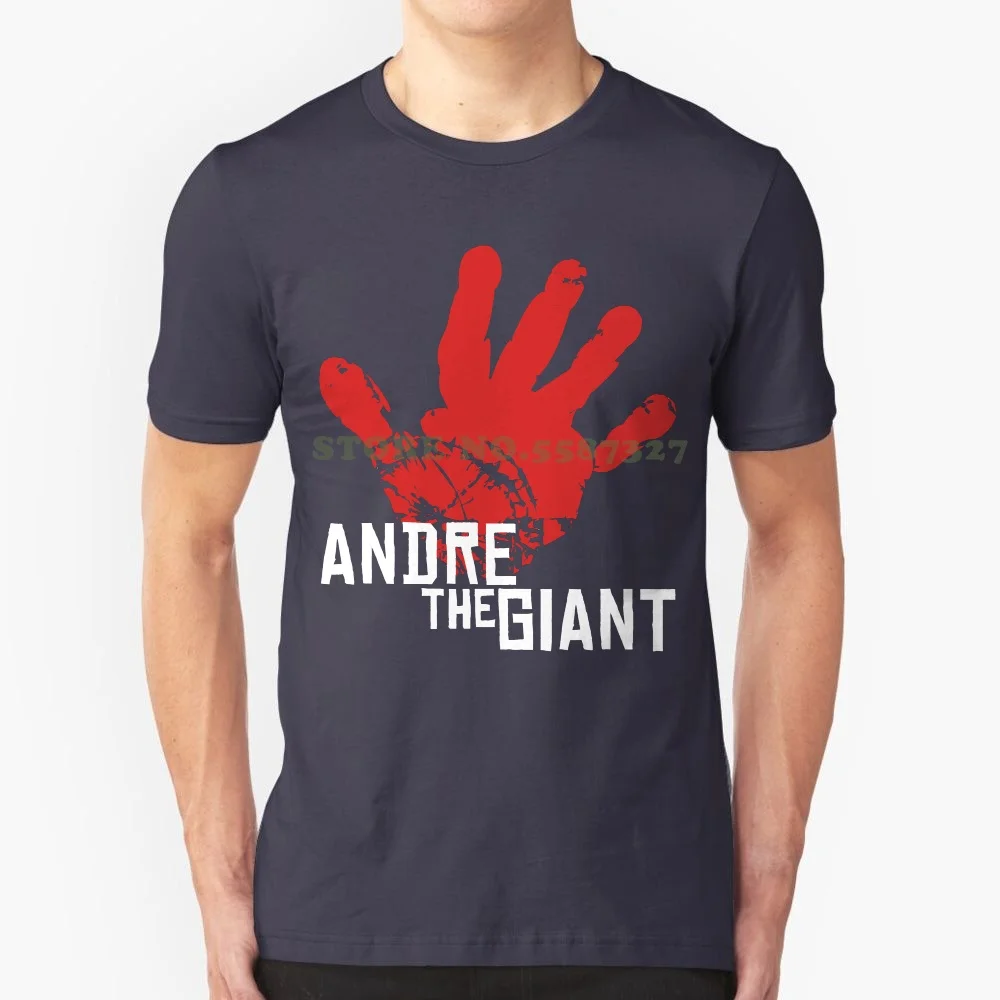 Young Man New Casual T-Shirt Tee Andre The Giant Hand Black Men's Adult Graphic T-Shirt