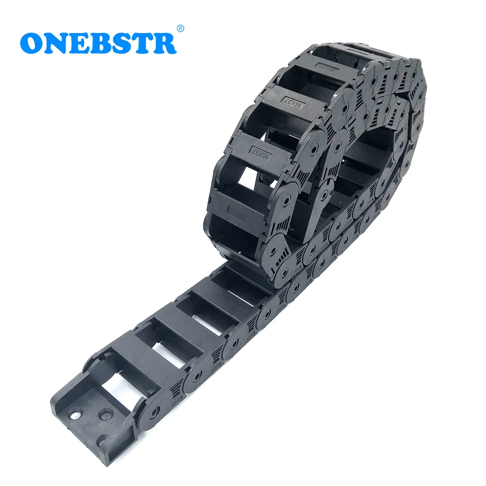 YCHEN 1 Meter 18x37mm Cable Chain Wire Carrier Drag Holder Towline Bridge Type For CNC Engraving Machine Tool Transmission Parts