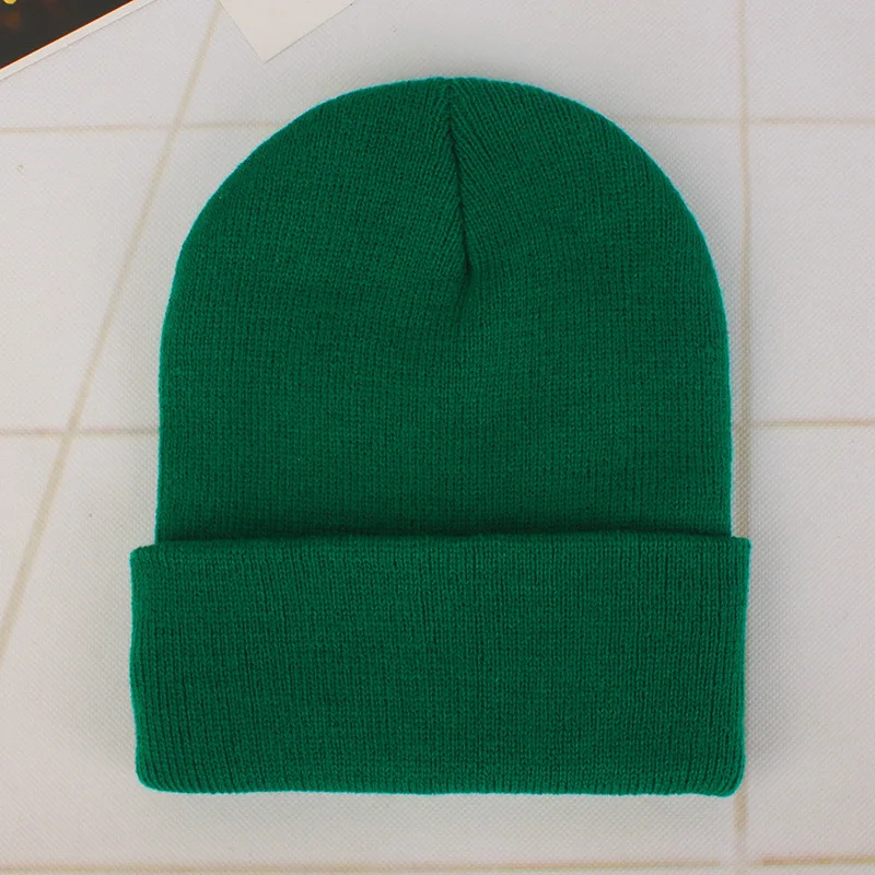 Neue Winter Gestrickte Hut für Jungen Mädchen Frauen Männer Unisex Warme Outdoor Herbst Häkeln Kinder Mützen Einfarbig Baby Mütze – Detail 12
