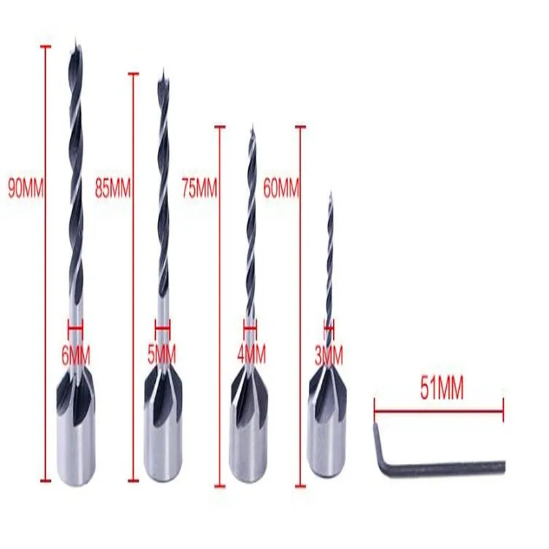 3mm-10mm HSS Countersink Drill Bit Set Reamer Woodworking Chamfer Drill Counterbore Pliot Hole Cutter Screw Hole Drill
