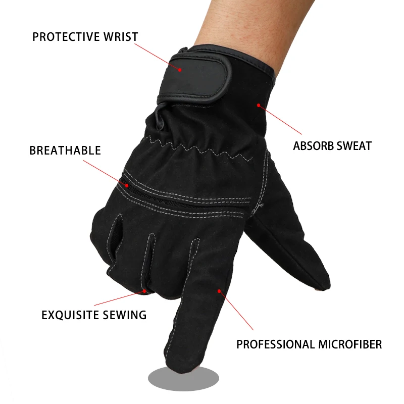 QIANGLEAF 3PCS Brand Work Gloves Ultrathin Microfiber Ottoman Safety Glove Velcros Wear-resistant  Stitching Safety Mitten 3770