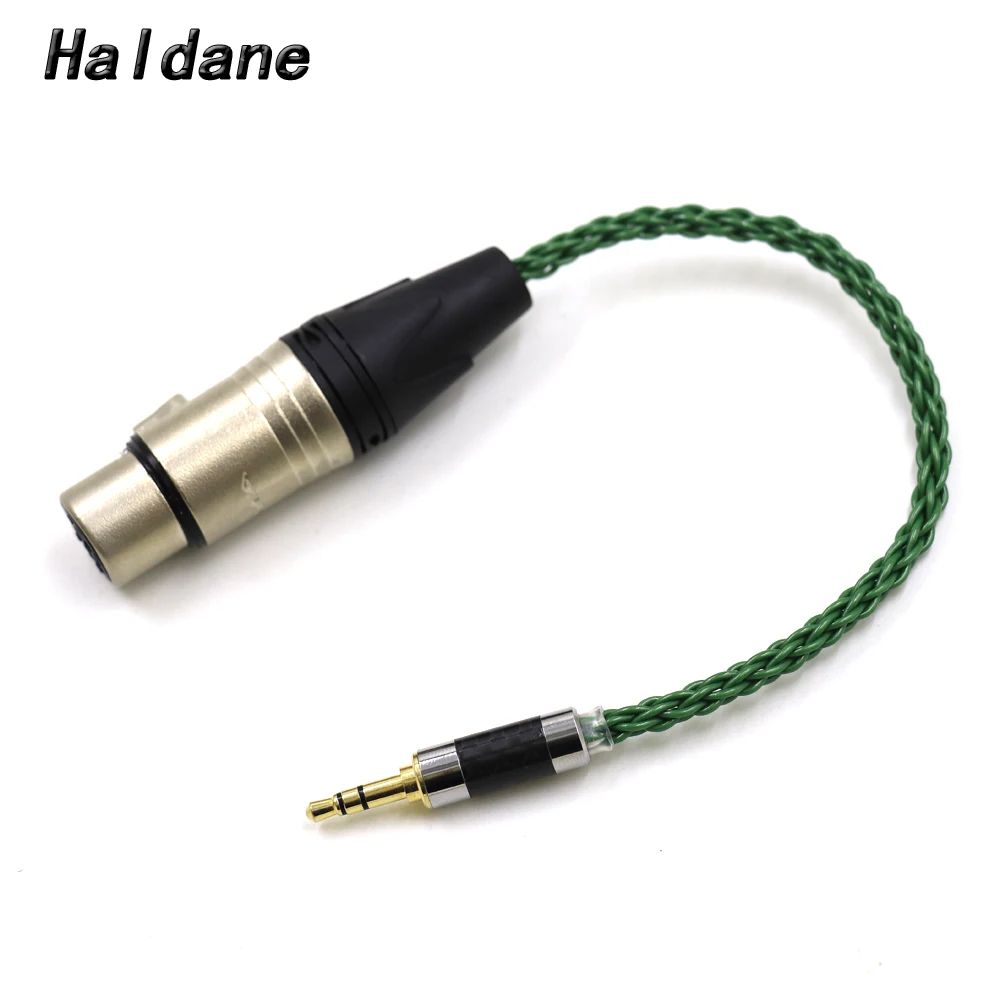 

Haldane HIFI 26AWGx8 OCC Silver 3.5mm Stereo 3pole Male to 4pin XLR Balanced Female Adapter Cable for Audio Eadphone Amplifier