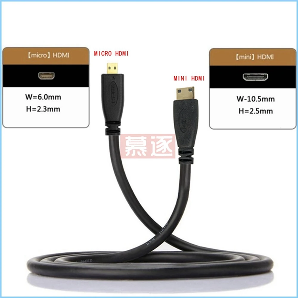 1 قطعة HD-متوافق 1.4 ذكر صغير إلى مايكرو HDTV نوع D ذكر كابل محول بيانات الفيديو 1080P 1FT