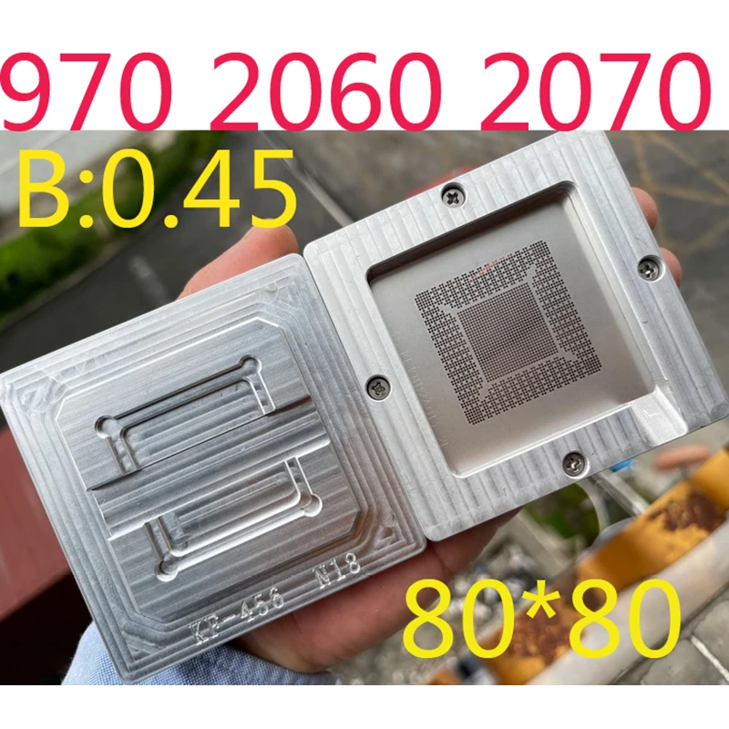 Bga Reballing Stencil Kit para Placa Gráfica Chip ic Gtx970 1660s 2060 2070 Ga104 N18p Gf107 Gf108 Plantio Jigs Modelo Elétrico