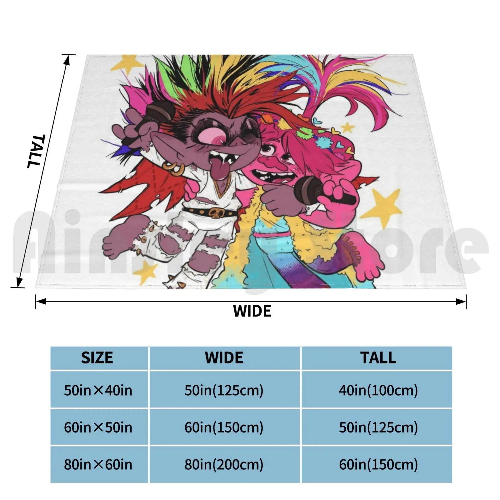 Just Sing Blanket Fashion Custom Trolls Trolls World Tour Poppy Barb