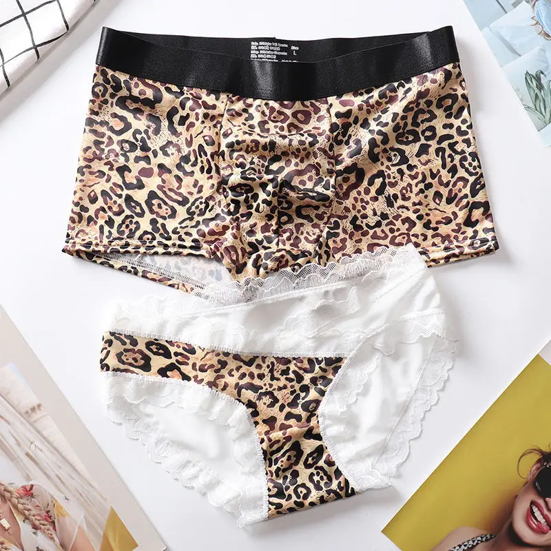 Good Quality, Lace, Leopard Print, Zebra Print, Printed Couple Suit, Ice Silk Cotton, Sexy Underwear, Boxer Shorts, Briefs