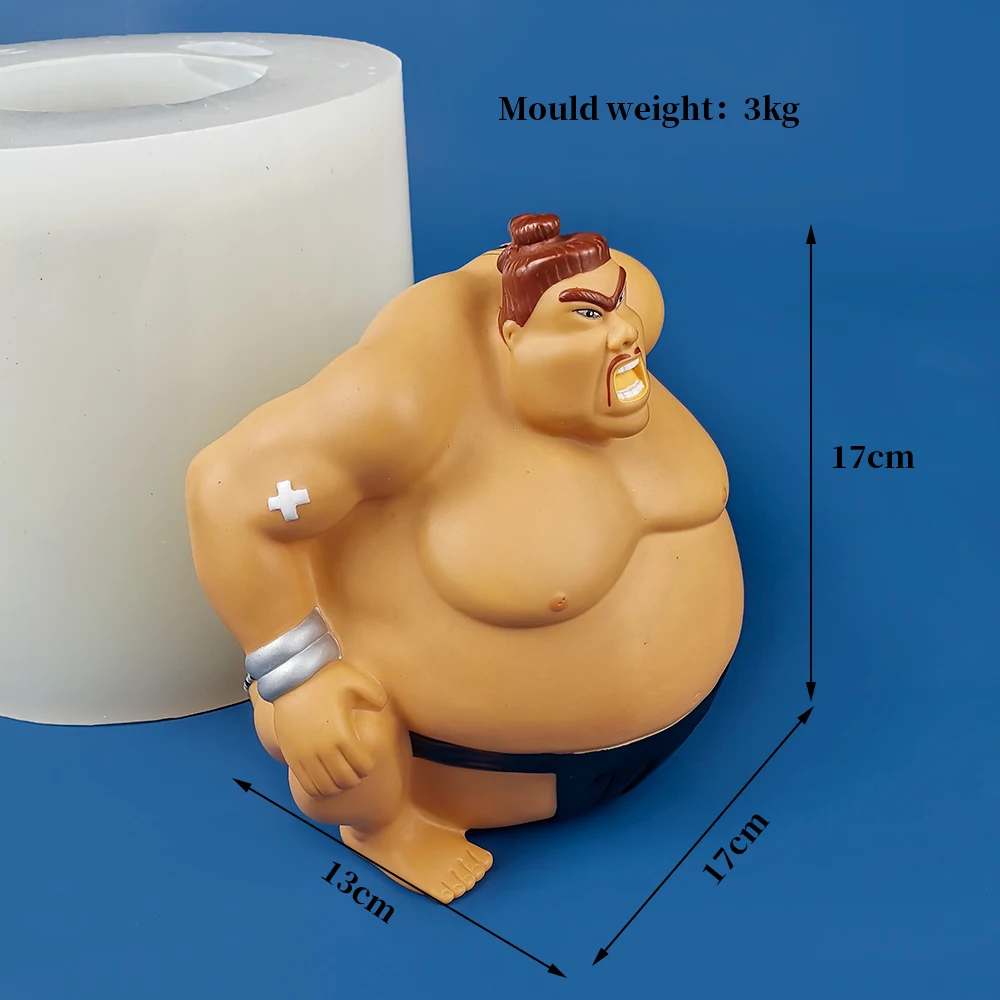 3d Large Body Mold Soap Mould Silicone Sumo Man Molds Fondant Molds Handmade Soap Clay Resin Candle Mould
