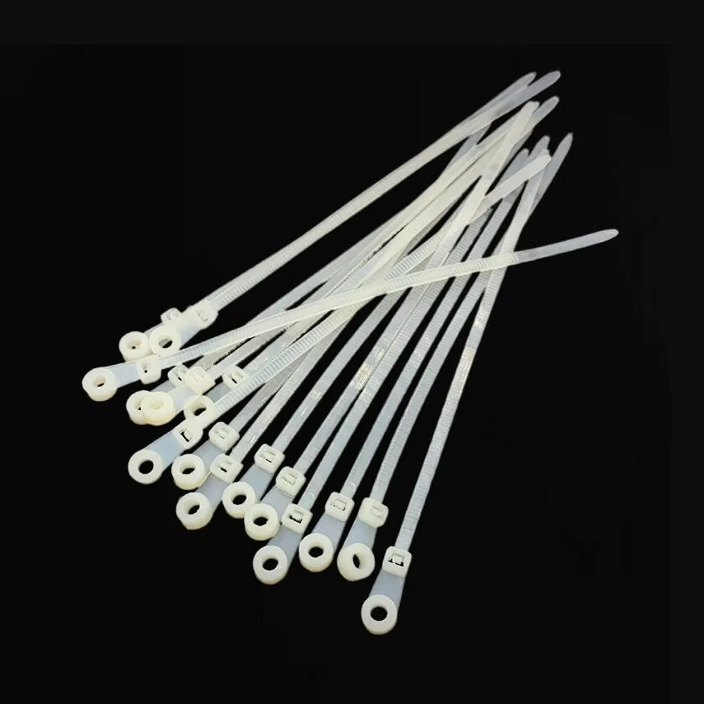 

500PCS/1Lot 3*100MM 4*150MM 4*200MM Nylon Round Hole Fixed Mounting Cable Tie