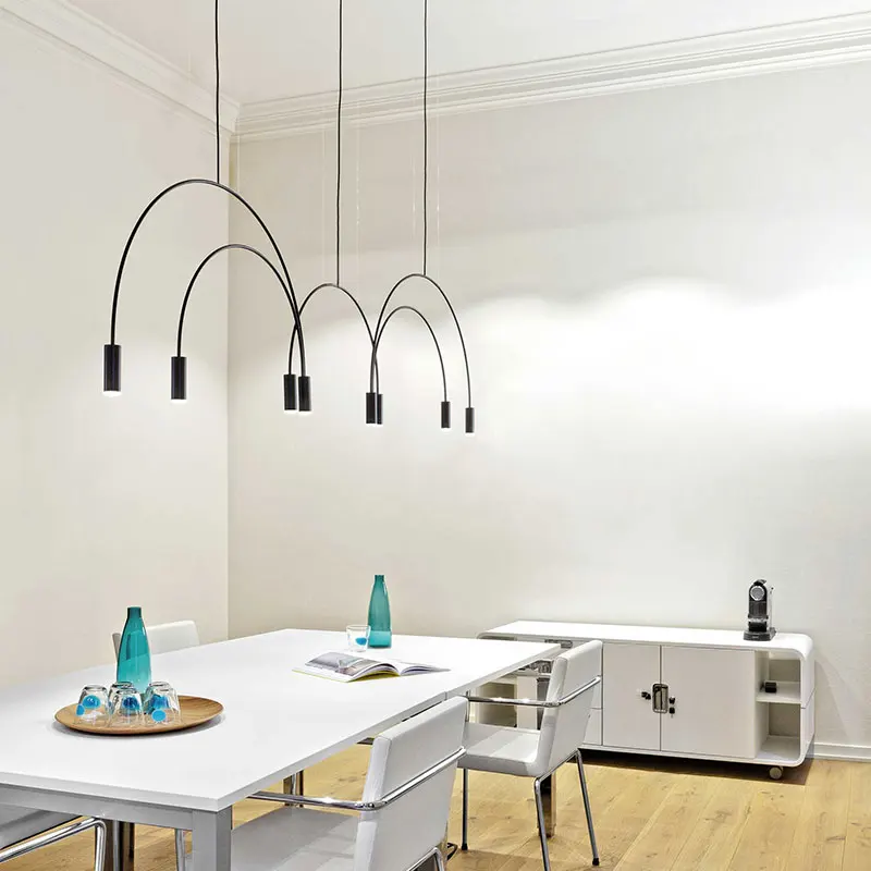 Postmodern Art Lines geometric pendant light Designer Home Volta Estiluz pendant lamp Fixtures Dining Room Studio llinear light