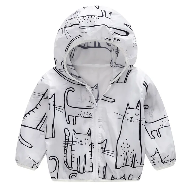 New Cartoon Sunscreen Clothing For Children In Summer Jaqueta Infantil  Boys Jackets  Girls Tops Kids Clothes