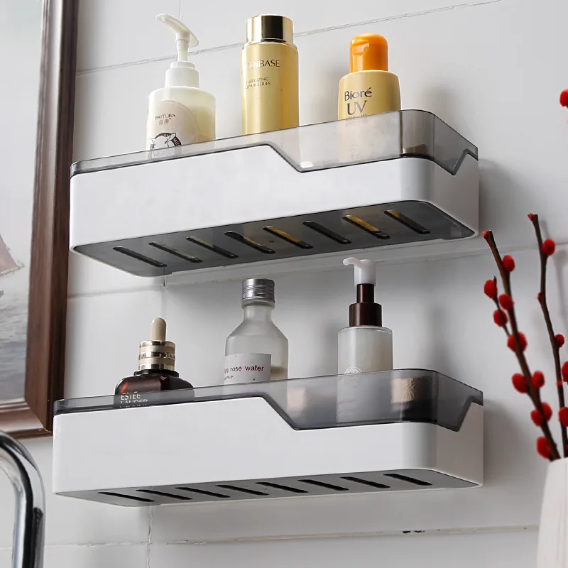 

Punch-Free Bathroom Shelf Bathroom Organizer Storage Rack For Kitchen Toiletries Storage Household Accessories Housekeeper