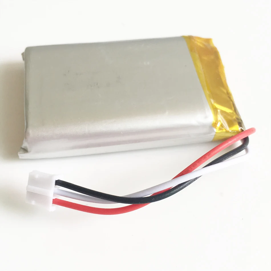 3.7V 2000mAh polimer Lipo akumulator litowy 103450 z wtyczką JST PH 2.0mm 3pin do nawigacja GPS kamery e-book DVD