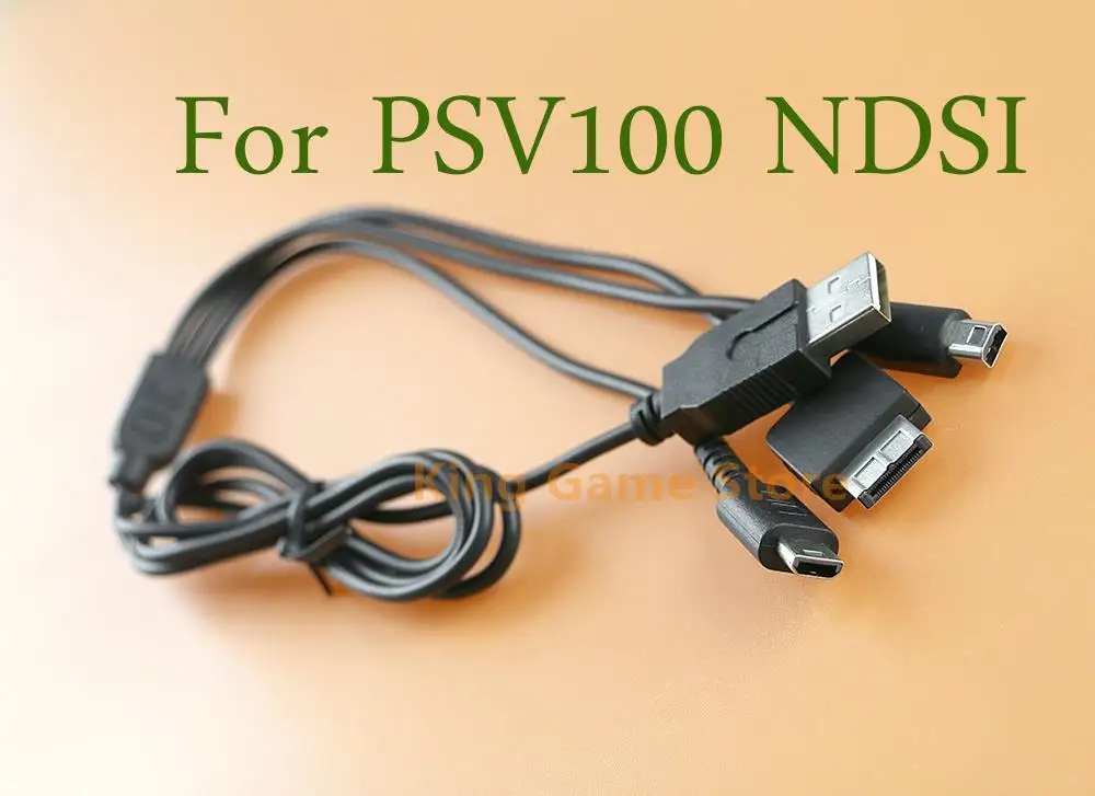 

1pc/lot Black 3 in1 USB Charger Cable Cords for Nintendo NDSL NDS NDSI XL 3DS PSV 1000 Controller Charging