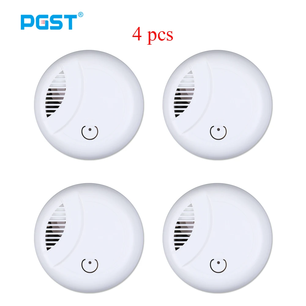 PGST GEHS008AW 4pcs/Lot Smoke Detector Fire Smoke Sensor For Home Security Alarm System Independent Smoke Alarm Fire Equipment