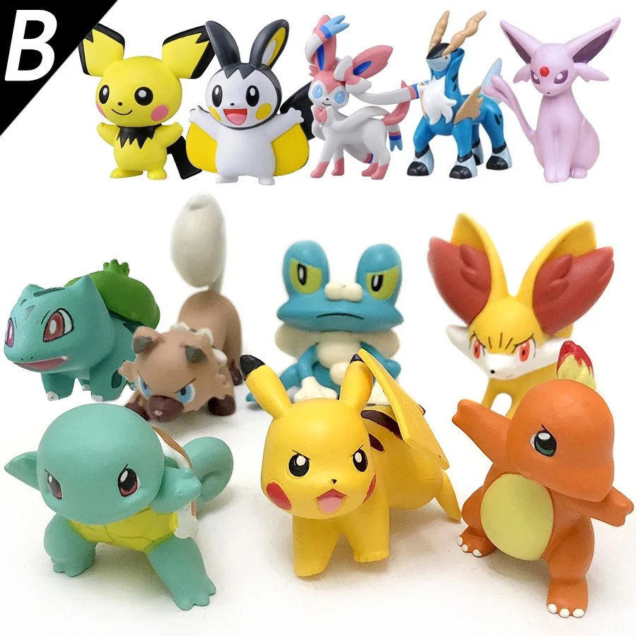 24-144Pcs Different Styles Pokemon Figures Model Collection 2-3cm Pokémon Anime Figure Toys Dolls Child Birthday Gifts