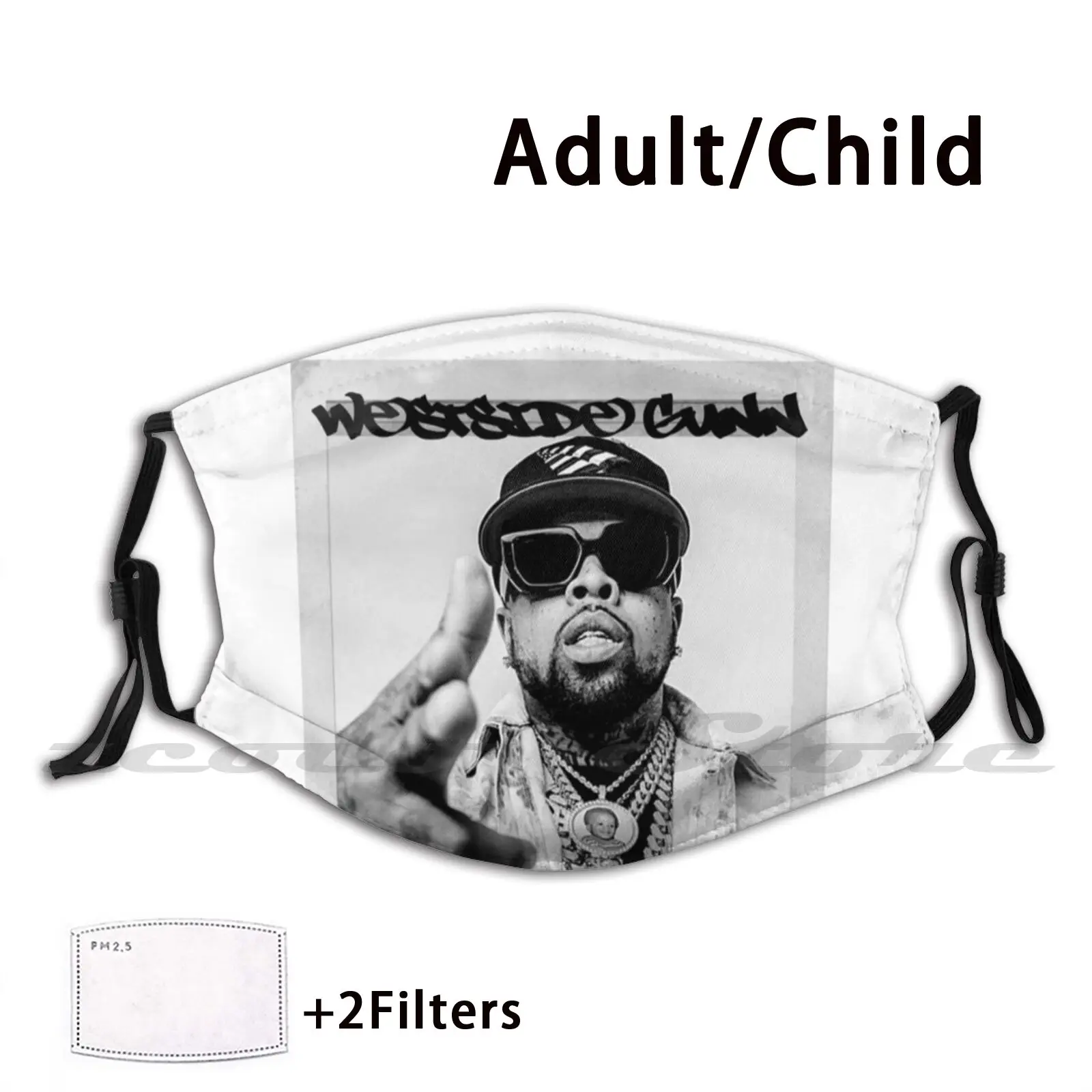 

Westside Gunn Mask Adult Child Washable Pm2.5 Filter Logo Creativity Griselda Griselda Records Rap Boom Bap Shady Conway Music