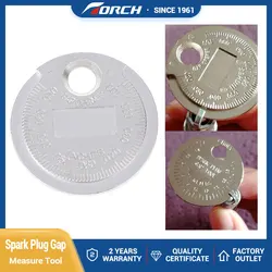 Measurement Coin-Type 0.6-2.4mm Range Spark Plug Gage Candles SparkPlug Gap Gauge Tool Stainless Key Ring Keychain Sizes Match