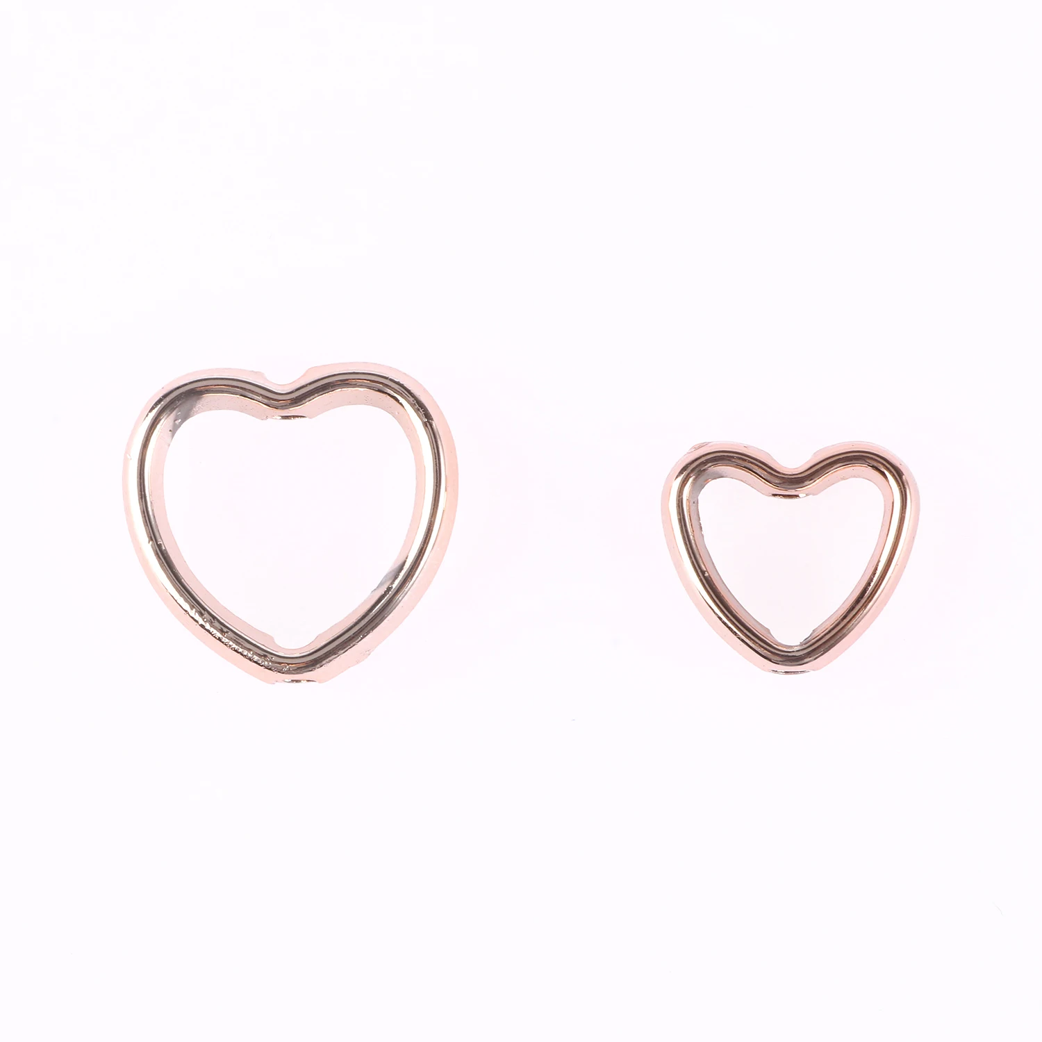 50pcs Two Hole CCB Love Heart Frame Beads Spacer Connectors Diy Necklace Bracelet Earrings Pendants Jewelry Making Accessories