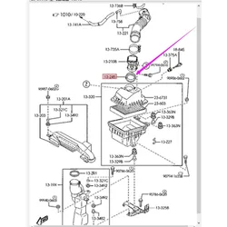 Car accessories high quality air filter box rubber joint 13-245 for Mazda 323 family protege BJ Mazda Premacy  Haima 3 Freema H2
