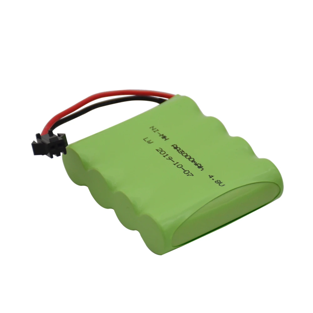 Комплект зарядного устройства для NiMH аккумуляторов 4,8 в 3000 мАч, для игрушек, автомобилей, танков, роботов, лодок, пистолетов, никель-металлогидридных аккумуляторов AA 4,8 в