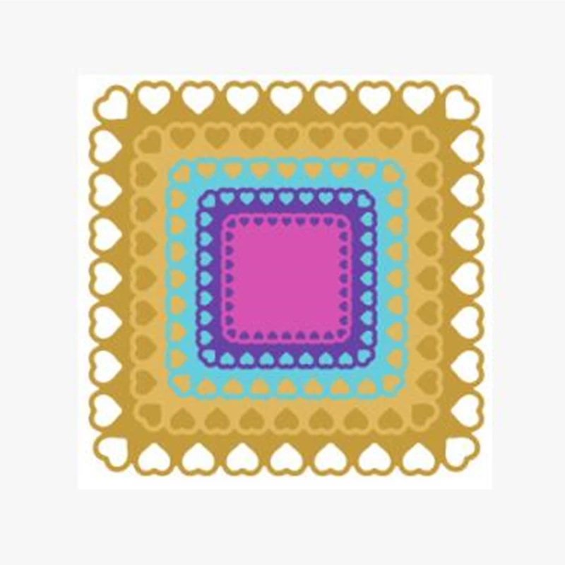 YINISE Rectangle FRAME Metal Cutting Dies For Scrapbooking Stencils DIY Album Paper Cards Decoration Embossing Folder Die Cuts image 3